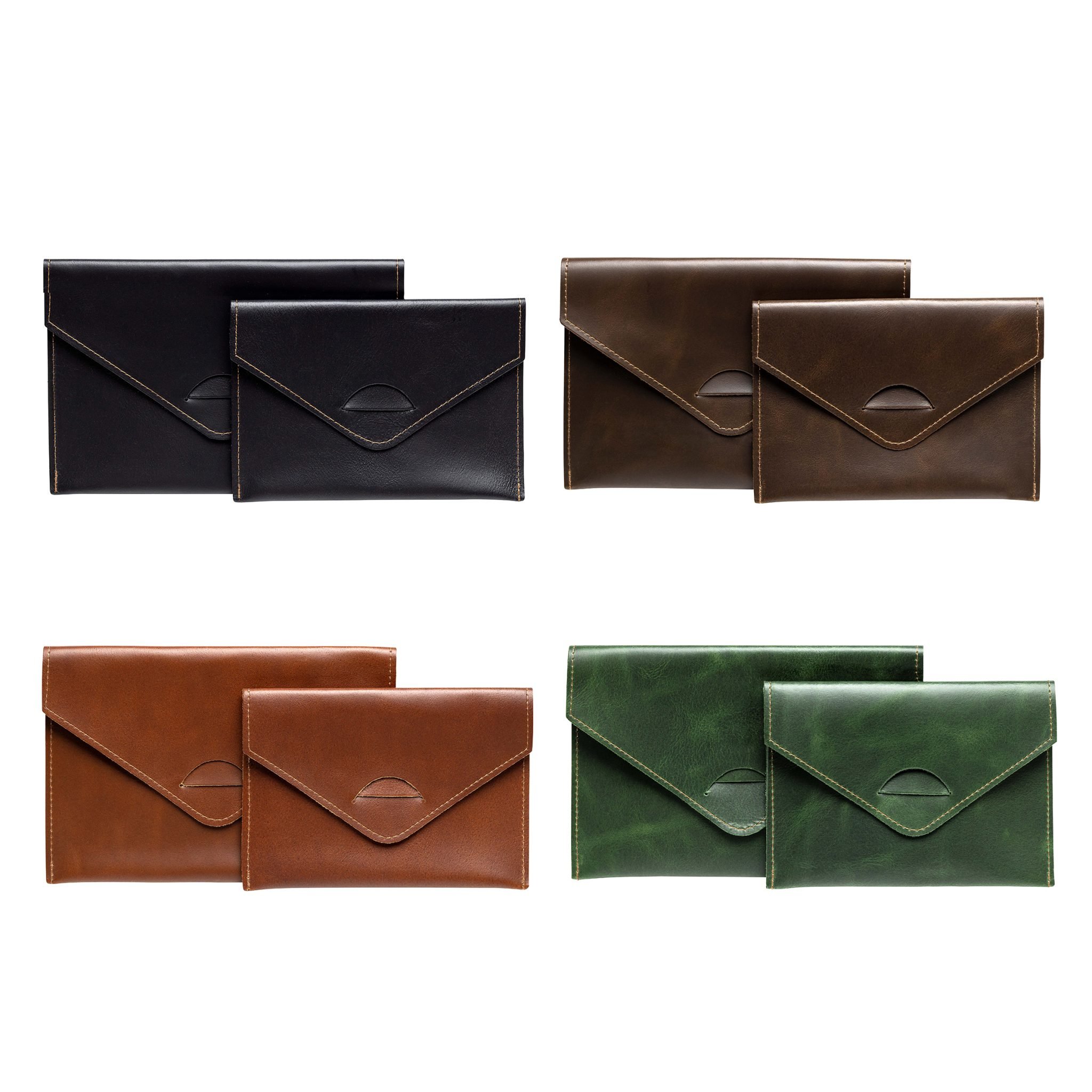 Logo engraved leather envelopes 5 pcs The Hantler