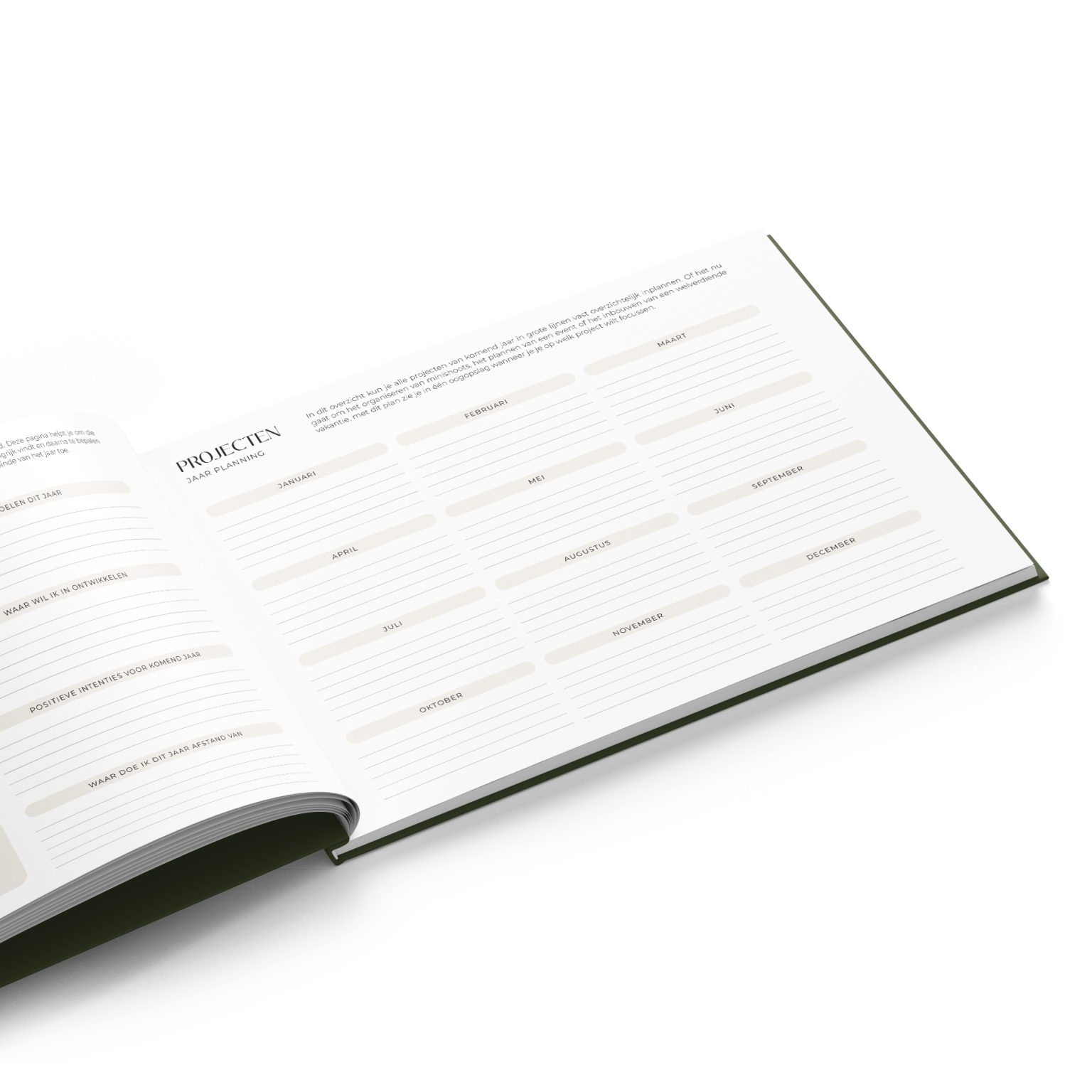 Viewfinder fotografie agenda – maandoverzicht en doelenpagina voor fotografen