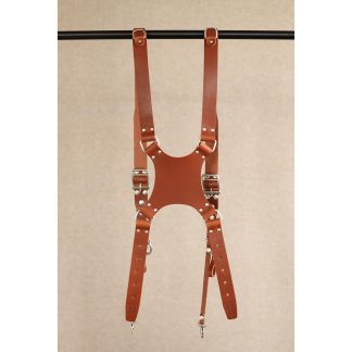 HFS103 | Camera harness - Cognac / Old silver Regular